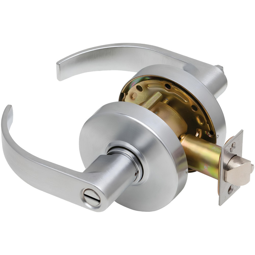 Lever Locksets; Lockset Type: Privacy; Key Type: Keyed Different; Back Set: 2-3/4; Cylinder Type: Non-Keyed; Material: Metal; Door Thickness: 1-3/8 to 1/3-4; Finish: Satin Chrome