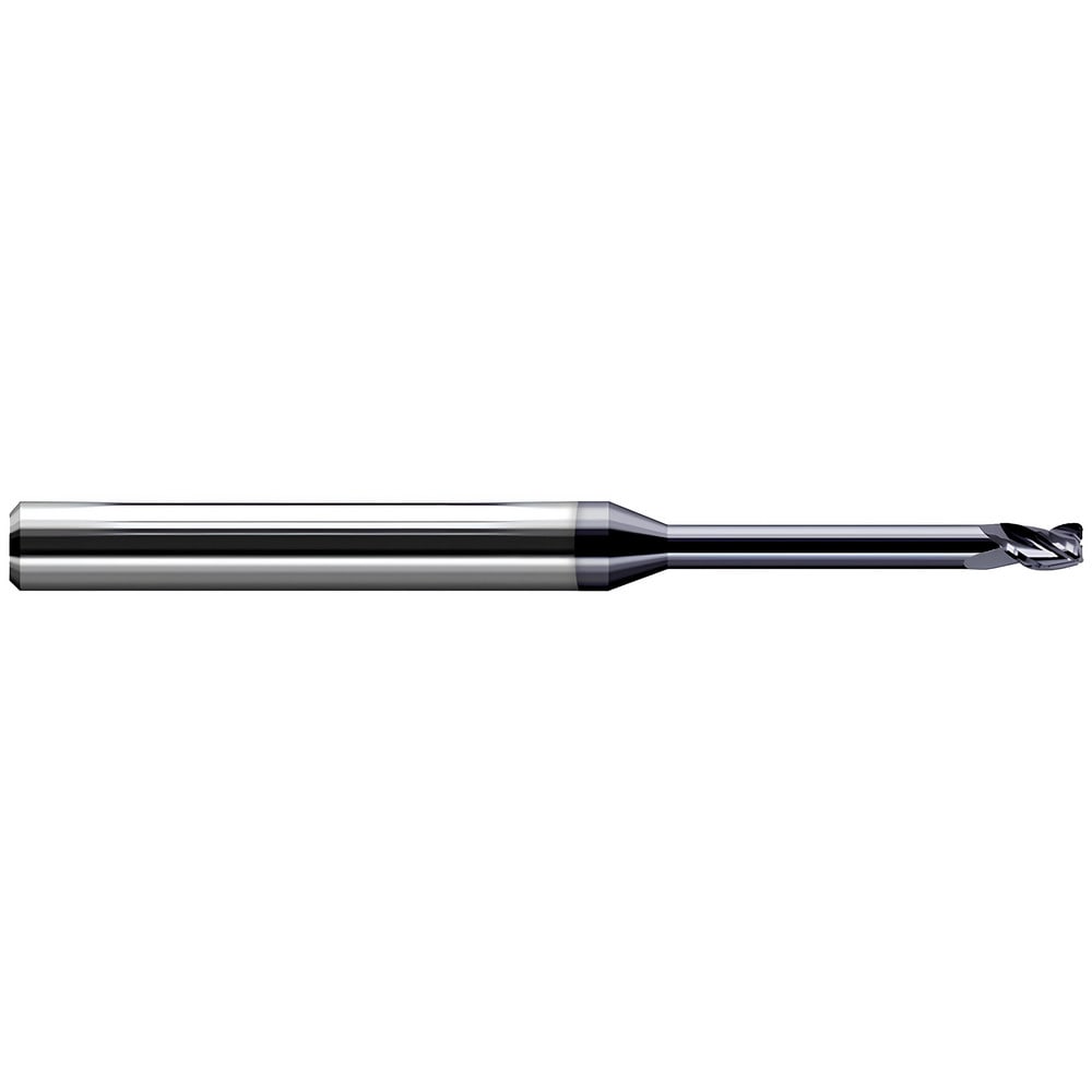 Corner Radius End Mill: 1/8" Dia, 3/16" LOC, 0.0050" Radius, 3 Flute, Solid Carbide