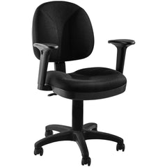 Task Chair: Fabric, 19 to 23" Seat Height, Black, Adjustable Height