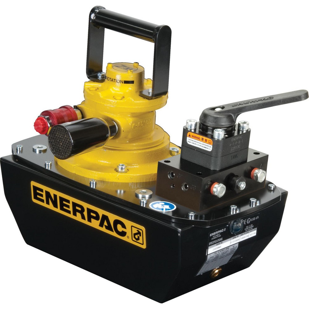 Power Hydraulic Pumps & Jacks; Type: Air Hydraulic Pump; 1st Stage Pressure Rating: 10000; 2nd Stage Pressure Rating: 10000; Pressure Rating (psi): 10000; Oil Capacity: 1.75 gal; Actuation: Double Acting; Cylinder Operating Function: Advance, Hold and Ret