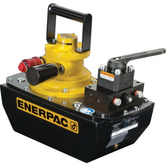 Power Hydraulic Pumps & Jacks; Type: Air Hydraulic Pump; 1st Stage Pressure Rating: 10000; 2nd Stage Pressure Rating: 10000; Pressure Rating (psi): 10000; Oil Capacity: 2.5 gal; Actuation: Double Acting; Cylinder Operating Function: Advance, Hold and Retr