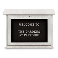 Enclosed Letter Board: 24" Wide, 18" High, Laminate, Black