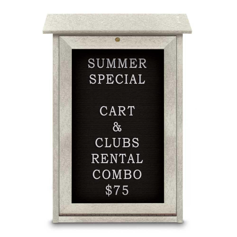 Enclosed Letter Board: 18" Wide, 29" High, Laminate, Black