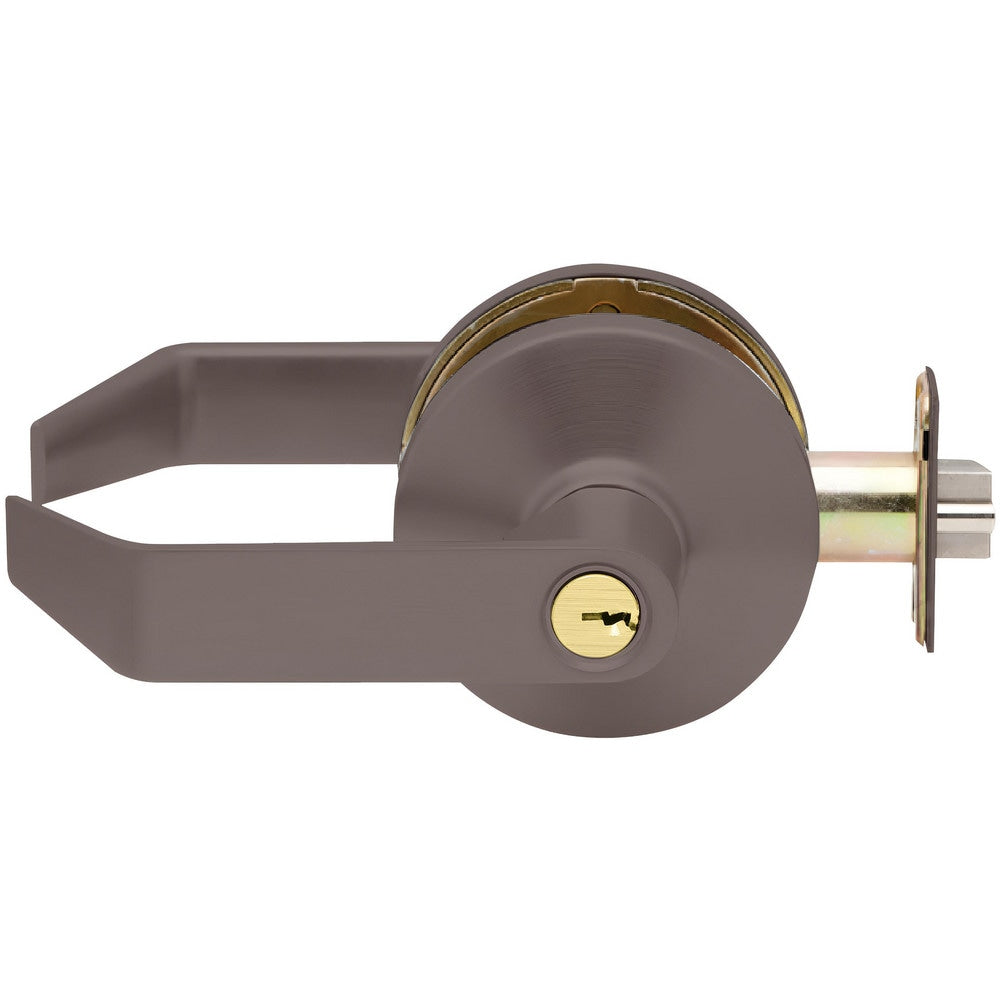 Lever Locksets; Lockset Type: Entrance; Key Type: Keyed Different; Back Set: 2-3/4; Cylinder Type: Key in Lever Cylinder; Material: Metal; Door Thickness: 1-3/8 to 2; Finish: Dark Oxidized Satin Bronze Oil Rubbed