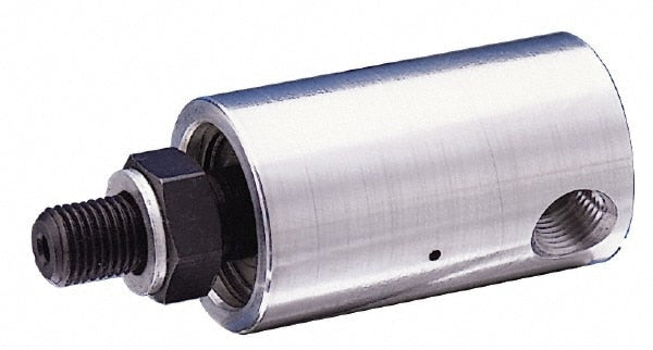 Rotary Unions; Type: Air & Hydraulic Oil, Medium Pressure; Union Type: Medium Pressure; Style: One-Way; Thread Standard: NPT; Rotor Thread Rotation: Right; Material: Stainless Steel; Body Diameter: 1.72 in; 43.7 mm; Body Length: 3-15/16; Maximum Pipe Thre