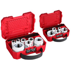 Hole Saw Kits; Minimum Saw Diameter (Decimal Inch): 3/4; Maximum Saw Diameter (Decimal Inch): 2-1/2; Number of Hole Saws: 11; Cutting Edge Style: Toothed; Material: Bi-Metal; Material Application: Duct, Wood, Plastic, Metal, Steel