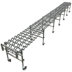 Gravity Conveyors; Conveyor Type: Skate Wheel; Component: Flexible Skate Wheel Conveyor; Telescopic: Yes; Overall Width: 34; Roller Diameter: 1.9000; Minimum Extended Length: 4.2 ft; Maximum Extended Length: 16.8000; Minimum Height (Inch): 28.0000