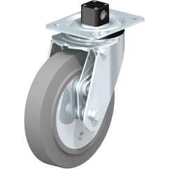 Top Plate Casters; Mount Type: Plate; Number of Wheels: 1.000; Wheel Diameter (Inch): 6; Wheel Material: Polyurethane; Wheel Width (Inch): 2; Wheel Color: Blue