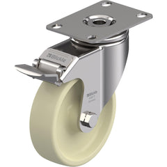 Top Plate Casters; Mount Type: Plate; Number of Wheels: 1.000; Wheel Diameter (Inch): 5; Wheel Material: Polyurethane; Wheel Width (Inch): 1-9/16; Wheel Color: Green