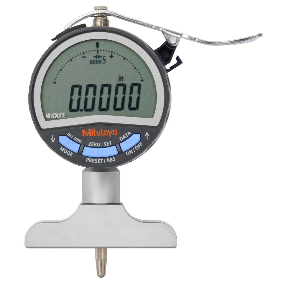 DIG DEPTH GAGE/IDC 0.01MM/0.0005 IN, 200MM/0.8 IN, 63.5MM/2.5 IN BASE