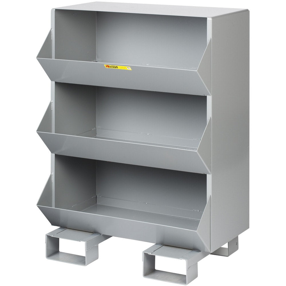 Storage Racks; Rack Type: Stationary Storage Bins; Overall Width (Inch): 32; Overall Height (Inch): 42; Overall Depth (Inch): 20; Material: Steel; Color: Gray; Finish: Powder Coated; Number Of Bays: 3