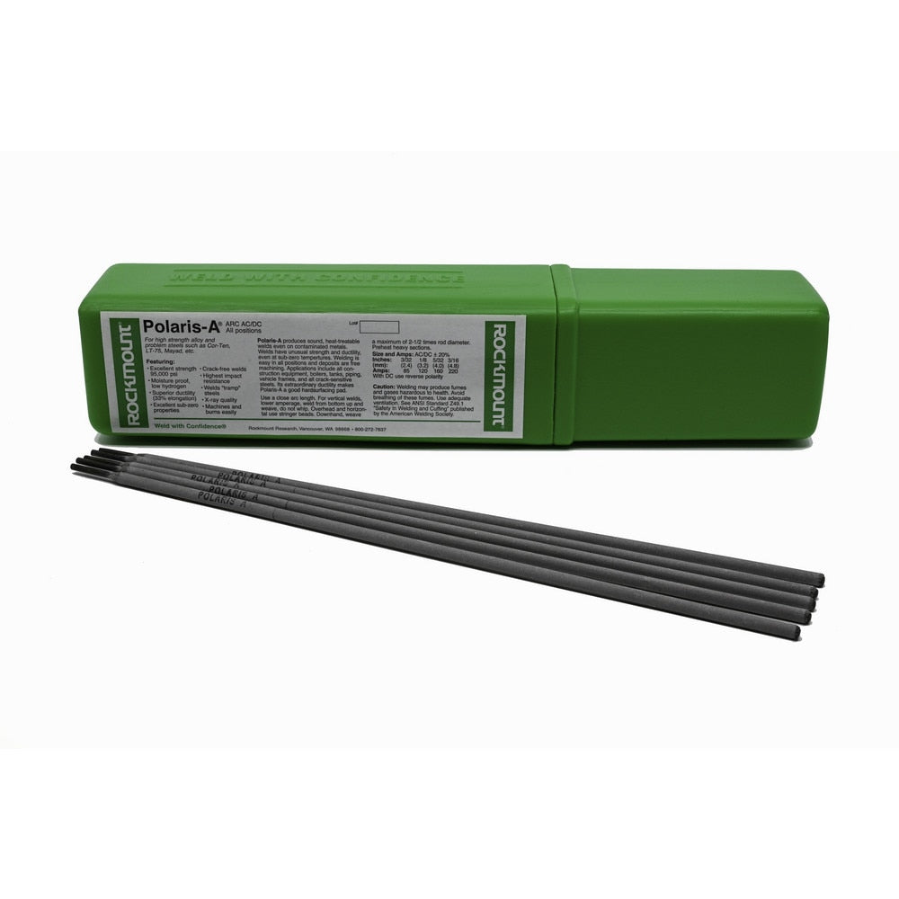 Polaris A Low-Hydrogen Welding Electrode: 3/16" Dia, For High-Strength Steel Repair