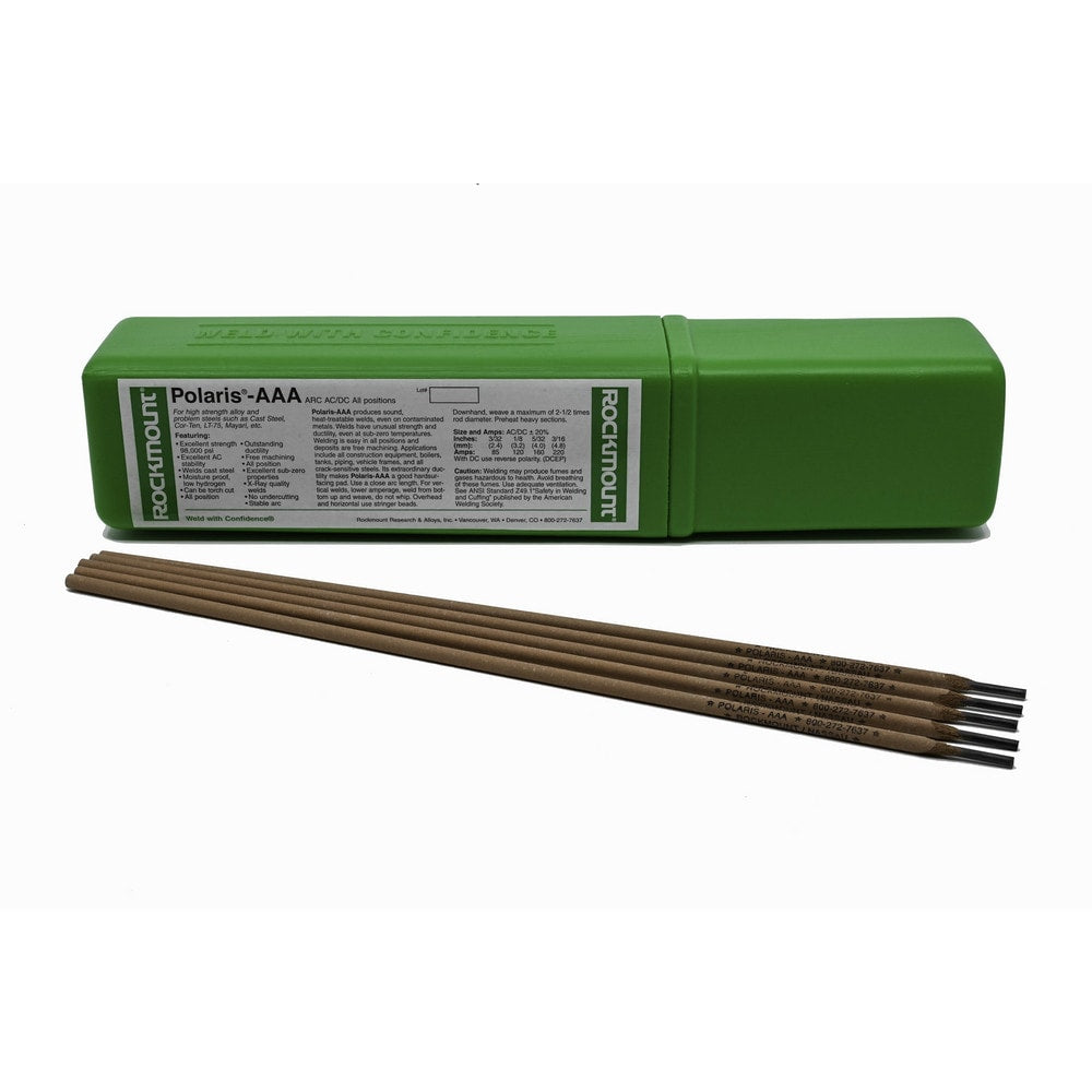 Polaris AAA Low-Hydrogen Welding Electrode: 3/32" Dia, For High-Strength Steel Repair