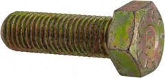 Hex Head Cap Screw: 5/16-24, 1" Length Under Head, Grade L9 Steel, Yellow Zinc Dichromate Finish