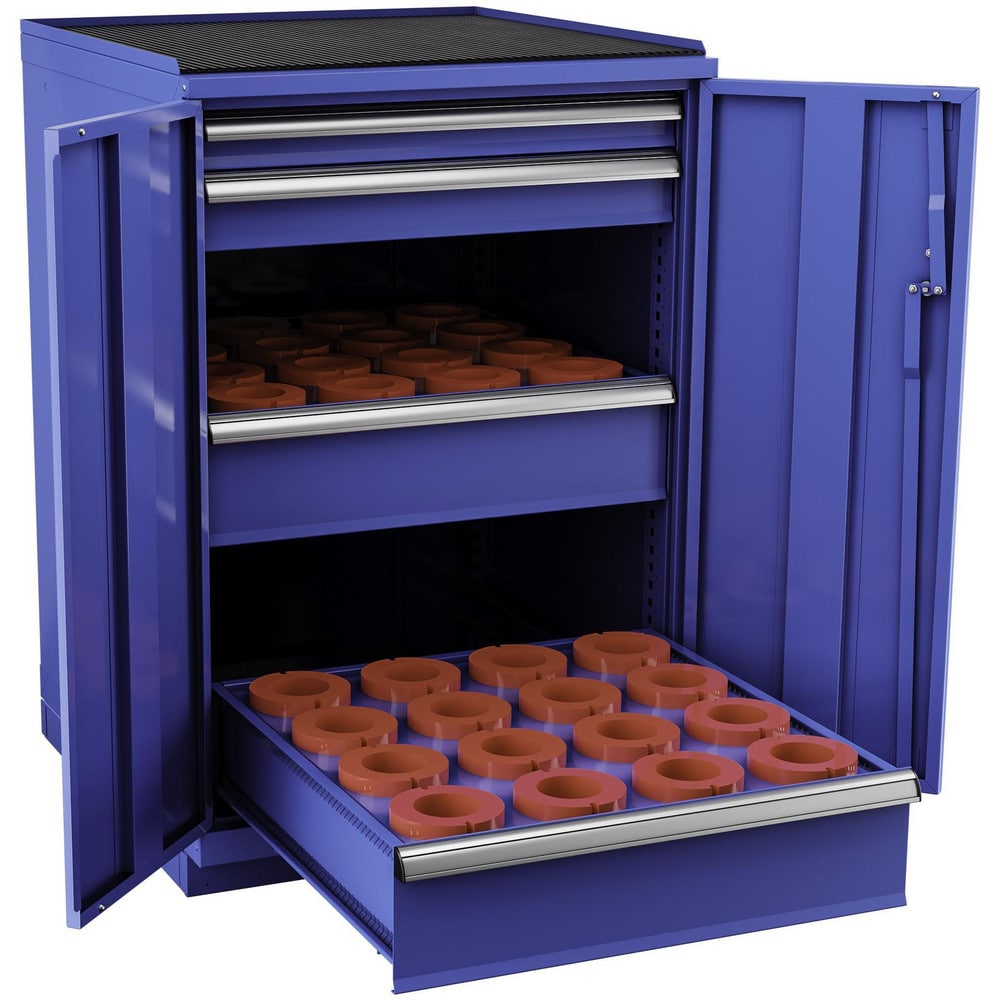 CNC Storage Cabinets; Cabinet Type: Modular; Taper Size: HSK80; Number Of Doors: 2.000; Number Of Drawers: 4.000; Color: Bright Blue; Material: Steel