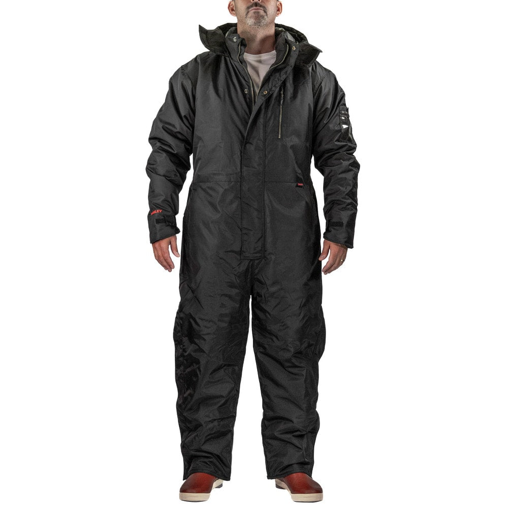 Coveralls & Overalls; Garment Style: Coveralls; Size: X-Large; Color: Black; Material: 420D Polyurethane Coated Nylon, Polyester; Hazardous Protection Level: Non-Hazardous; Ankle Style: Open