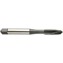 Spiral Point Tap: 3/8-24 UNF, 3 Flutes, Plug Chamfer, 3B Class of Fit, HSS, Hardslick Coated