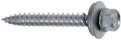 Sheet Metal Screw: #9, Hex Washer Head, Hex Drive, 1-1/2" Length Under Head