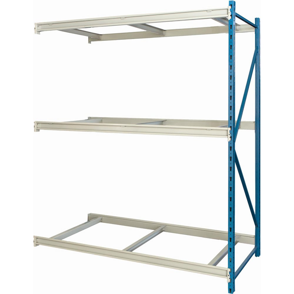 Storage Racks; Rack Type: Bulk Rack Add-On; Overall Width (Inch): 96; Overall Height (Inch): 87; Overall Depth (Inch): 48; Material: Steel; Color: Marine Blue, Light Gray; Finish: Powder Coated