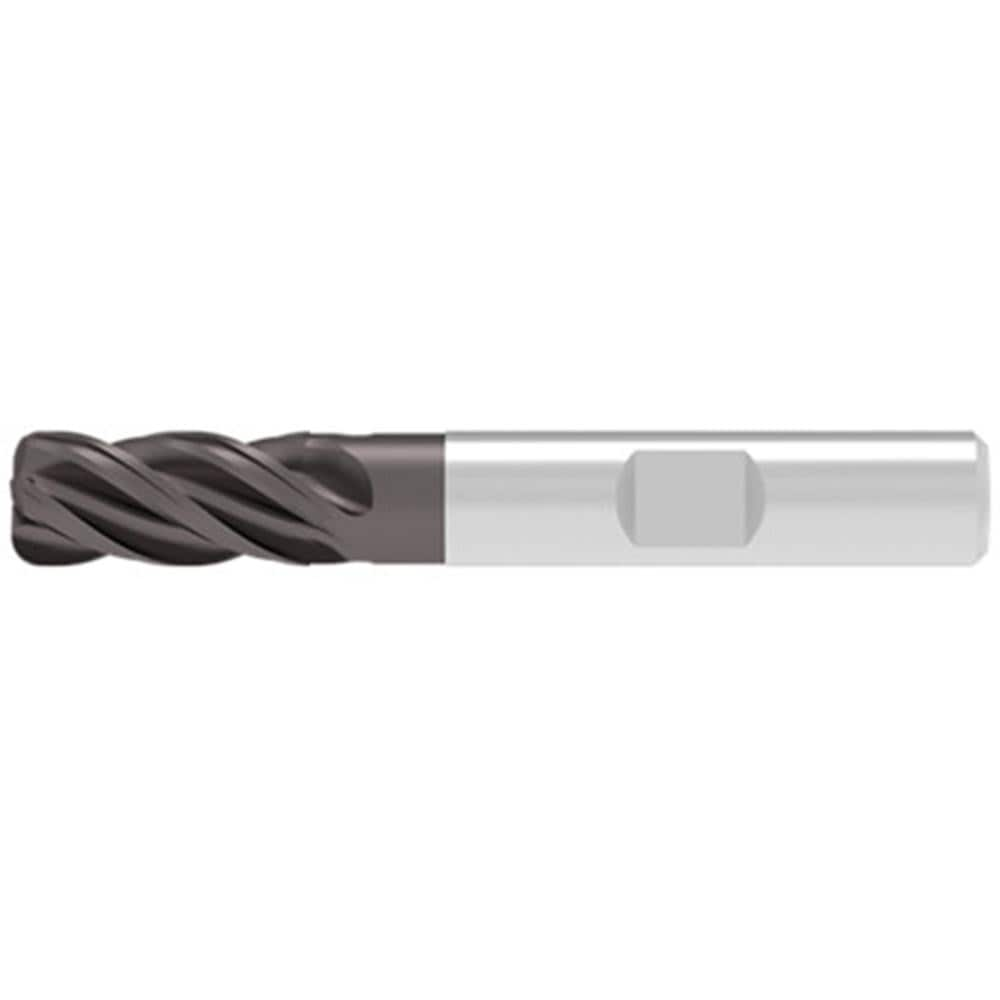 Corner Radius End Mill: 20.00 mm Dia, 41.00 mm LOC, 0.30 mm Radius, 4 Flute, Solid Carbide