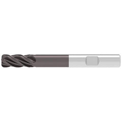 Corner Radius End Mill: 16.00 mm Dia, 33.00 mm LOC, 3.00 mm Radius, 4 Flute, Solid Carbide