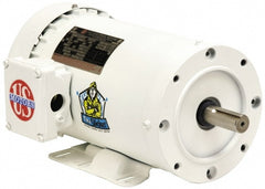 Three Phase Premium Efficient AC Motor: C-Face with Base & TEFC Enclosure