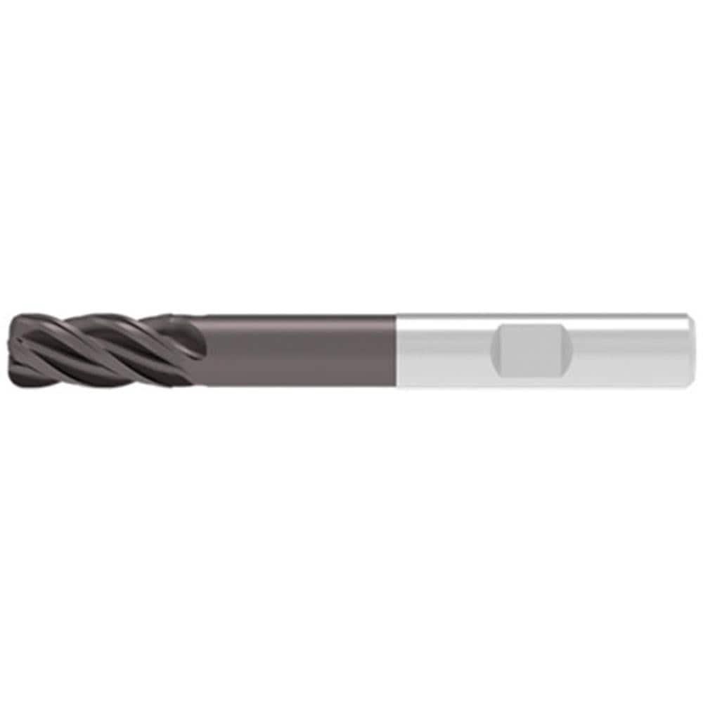 Corner Radius End Mill: 16.00 mm Dia, 33.00 mm LOC, 0.30 mm Radius, 4 Flute, Solid Carbide