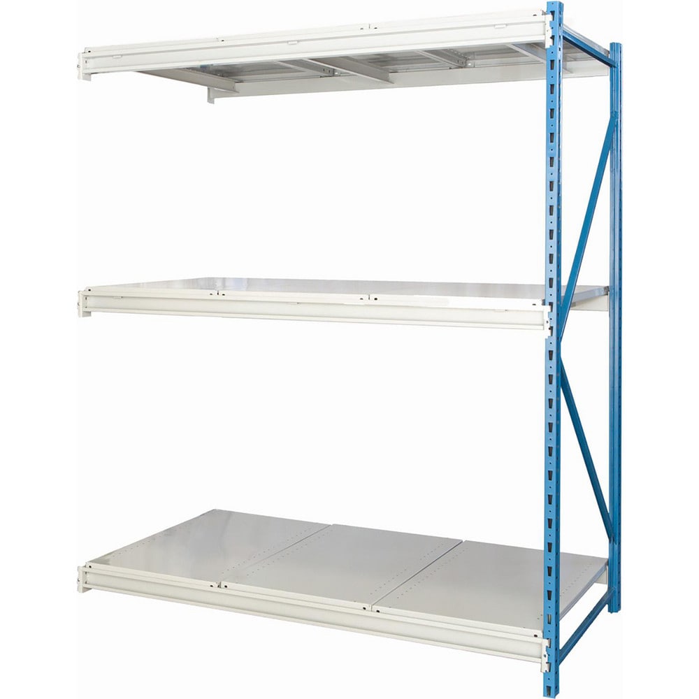 Storage Racks; Rack Type: Bulk Rack Add-On; Overall Width (Inch): 48; Overall Height (Inch): 123; Overall Depth (Inch): 24; Material: Steel; Color: Marine Blue, Light Gray; Finish: Powder Coated