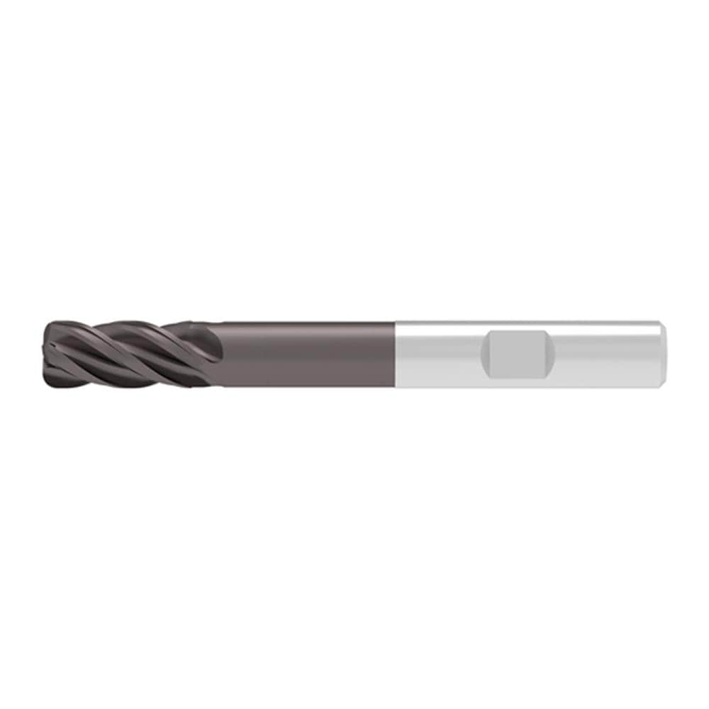 Corner Radius End Mill: 16.00 mm Dia, 32.00 mm LOC, 3.00 mm Radius, 4 Flute, Solid Carbide