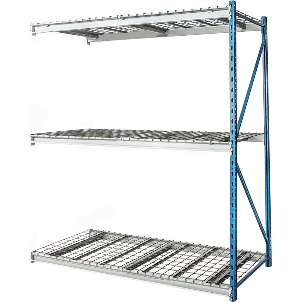 Storage Racks; Rack Type: Bulk Rack Add-On; Overall Width (Inch): 72; Overall Height (Inch): 123; Overall Depth (Inch): 24; Material: Steel; Color: Marine Blue, Light Gray; Finish: Powder Coated