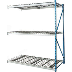 Storage Racks; Rack Type: Bulk Rack Add-On; Overall Width (Inch): 72; Overall Height (Inch): 87; Overall Depth (Inch): 48; Material: Steel; Color: Marine Blue, Light Gray; Finish: Powder Coated