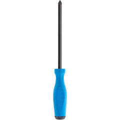 Phillips Screwdrivers; Overall Length (Inch): 10-1/2; Handle Type: Ergonomic, Comfort Grip; Phillips Point Size: #2; Handle Color: Blue; Blade Length (Inch): 6