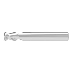 Corner Radius End Mill: 12.00 mm Dia, 19.00 mm LOC, 1.00 mm Radius, 2 Flute, Solid Carbide