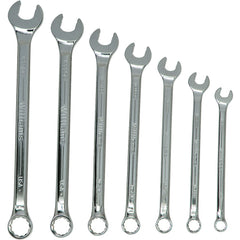 Combination Wrench Set: 7 Pc, Inch