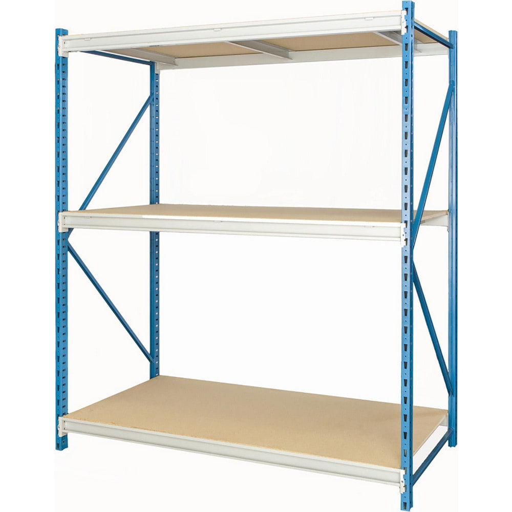 Storage Racks; Rack Type: Bulk Rack Starter Unit; Overall Width (Inch): 96; Overall Height (Inch): 87; Overall Depth (Inch): 36; Material: Steel; Color: Marine Blue, Light Gray; Finish: Powder Coated