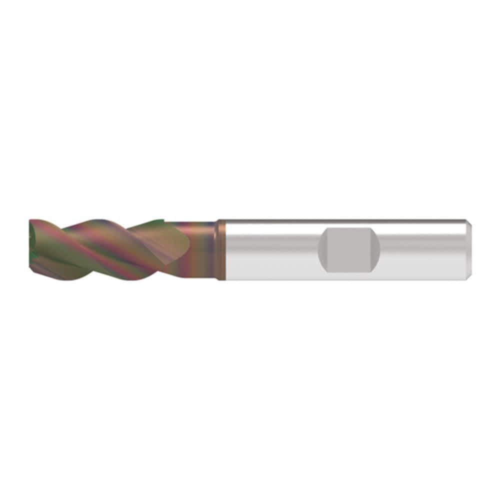 Corner Radius End Mill: 12.00 mm Dia, 25.00 mm LOC, 2.00 mm Radius, 3 Flute, Solid Carbide