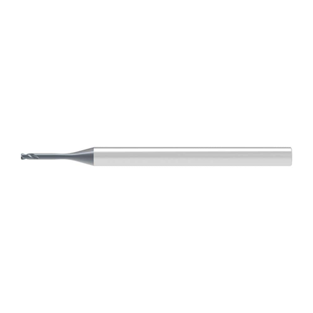 Corner Radius End Mill: 2.00 mm Dia, 2.00 mm LOC, 0.50 mm Radius, 2 Flute, Solid Carbide