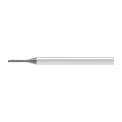 Corner Radius End Mill: 1.00 mm Dia, 1.00 mm LOC, 0.20 mm Radius, 2 Flute, Solid Carbide