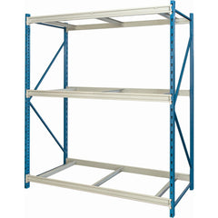 Storage Racks; Rack Type: Bulk Rack Starter Unit; Overall Width (Inch): 72; Overall Height (Inch): 123; Overall Depth (Inch): 48; Material: Steel; Color: Marine Blue, Light Gray; Finish: Powder Coated