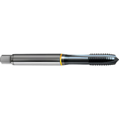 Spiral Point Tap: M18x1.5 Metric Fine, 4 Flutes, Plug Chamfer, 6H Class of Fit, HSS-E Cobalt, Ignator Coated