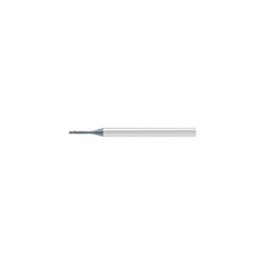 Corner Radius End Mill: 0.50 mm Dia, 0.50 mm LOC, 0.10 mm Radius, 2 Flute, Solid Carbide