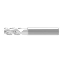 Corner Radius End Mill: 25.00 mm Dia, 30.00 mm LOC, 4.00 mm Radius, 3 Flute, Solid Carbide