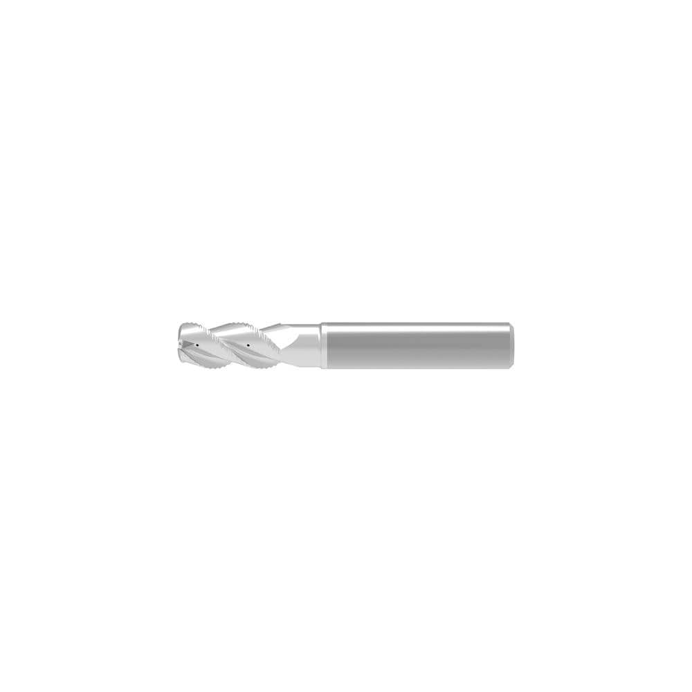 Corner Radius End Mill: 16.00 mm Dia, 20.00 mm LOC, 2.00 mm Radius, 3 Flute, Solid Carbide