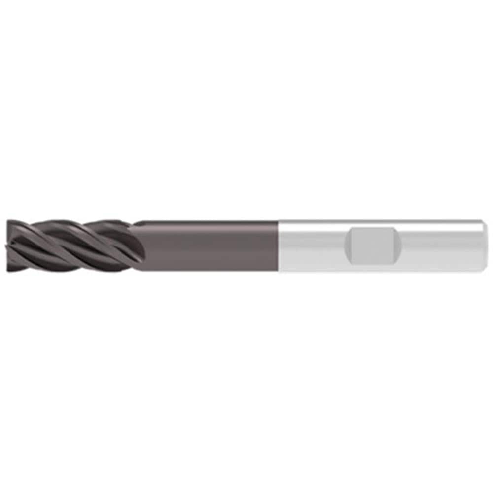 Corner Chamfer End Mill: 12.00 mm Dia, 25.00 mm LOC, 4 Flute, 0.30 mm Chamfer Width, Solid Carbide