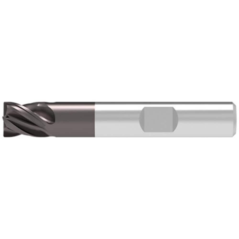 Corner Chamfer End Mill: 10.00 mm Dia, 14.00 mm LOC, 4 Flute, 0.20 mm Chamfer Width, Solid Carbide