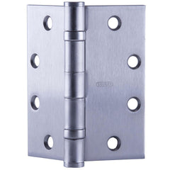 Commercial Hinges; Mount Type: Full-Mortise; Hinge Material: Steel; Length (Inch): 5; Finish: Satin Chrome; Door Leaf Height (Decimal Inch): 5.0000; Door Leaf Width (Decimal Inch): 2.2500; Frame Leaf Height (Decimal Inch): 5.0000