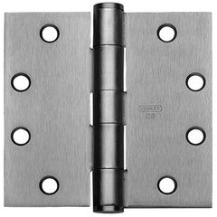 Commercial Hinges; Mount Type: Full-Mortise; Hinge Material: Steel; Length (Inch): 5; Finish: Satin Stainless Steel; Door Leaf Height (Decimal Inch): 5.0000; Door Leaf Width (Decimal Inch): 2.2500; Frame Leaf Height (Decimal Inch): 5.0000