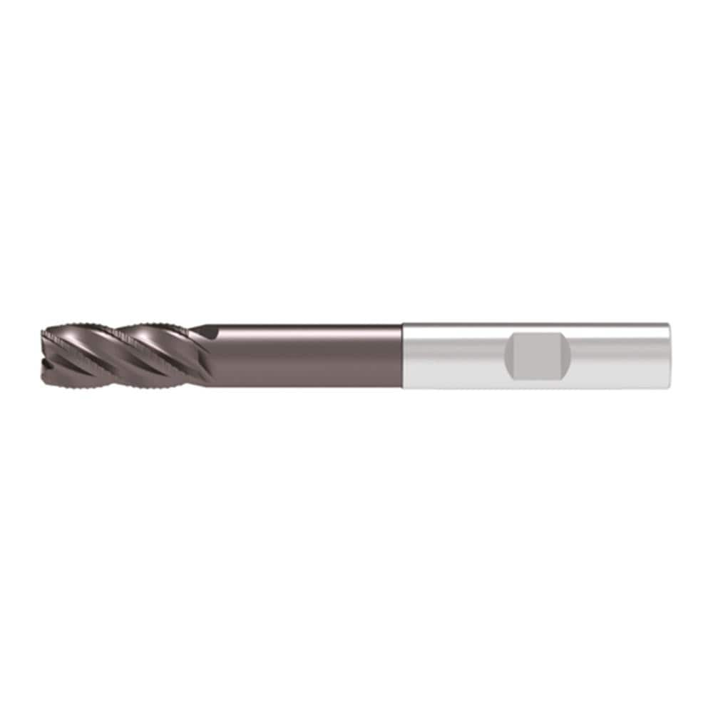 Corner Chamfer End Mill: 12.00 mm Dia, 26.00 mm LOC, 4 Flute, 0.35 mm Chamfer Width, Solid Carbide