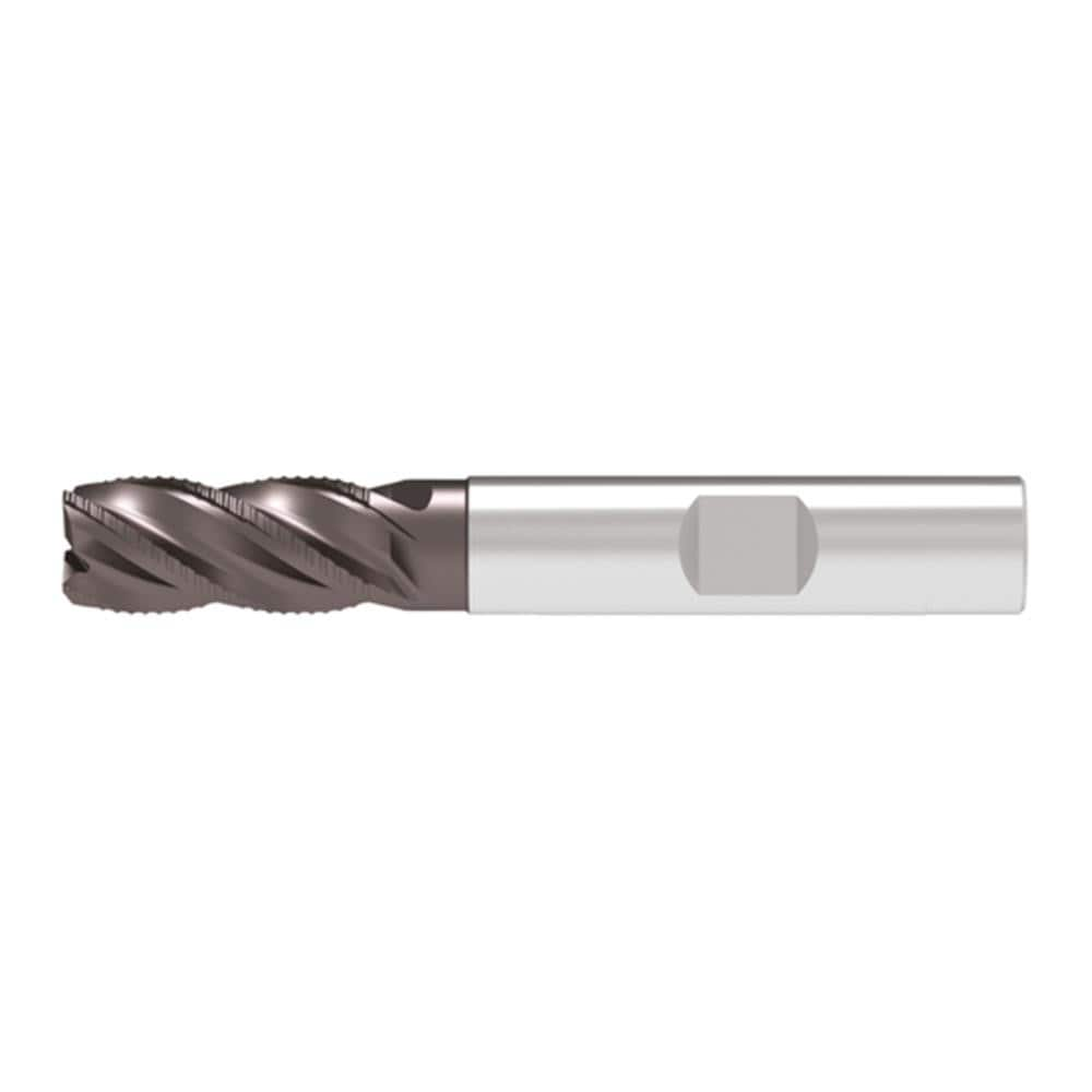 Corner Chamfer End Mill: 12.00 mm Dia, 26.00 mm LOC, 4 Flute, 0.35 mm Chamfer Width, Solid Carbide