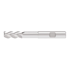 Corner Radius End Mill: 20.00 mm Dia, 52.00 mm LOC, 4.00 mm Radius, 3 Flute, Solid Carbide